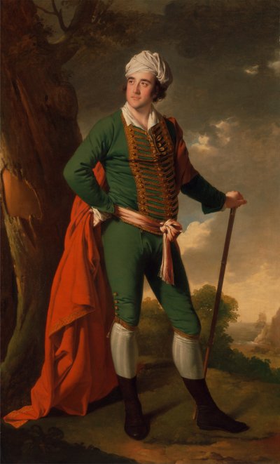 Retrato de un hombre, conocido como el Capitán Indio de Joseph Wright of Derby